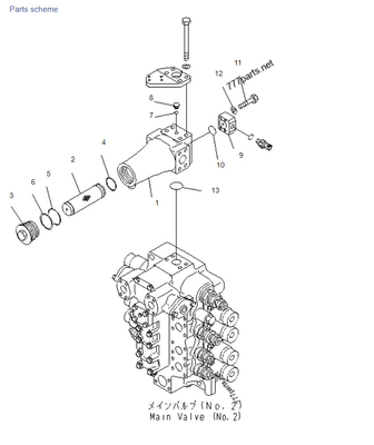 Komatsu Excavator Main Control Valve PC1250SP-7 21N-62-31201 21N-62-31221 21N-62-31230 07000-12055 Replacement