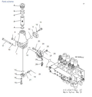 Komatsu PC1250SP-7 21N-62-31201 21N-62-31221 21N-62-31230 OEM Excavator Hydraulic Valve