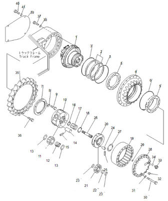 أجزاء حفارة Belparts Komatsu Final Drive PC 228 PC228708-8F-00120