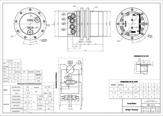 أجزاء الحفرة Belparts TM01 New Holl1and CX18 محرك سفر هيدروليكي لـ 1 طن