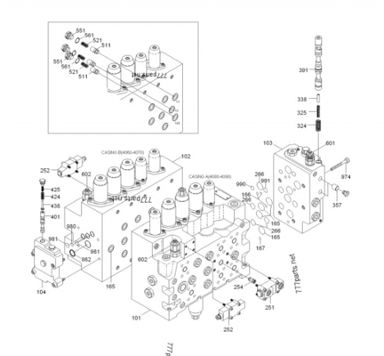 Hyundai R250LC-7 31N7-10110 31N7-19110 Wholesale Excavator Control Valve Assy