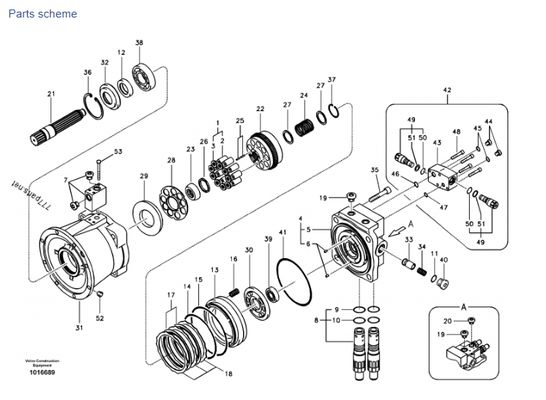 VOE14552686 VOE 14521451 SA 1142-00930 علبة تروس محرك التأرجح حفارة M5X130 EC210B EC200B EC220D